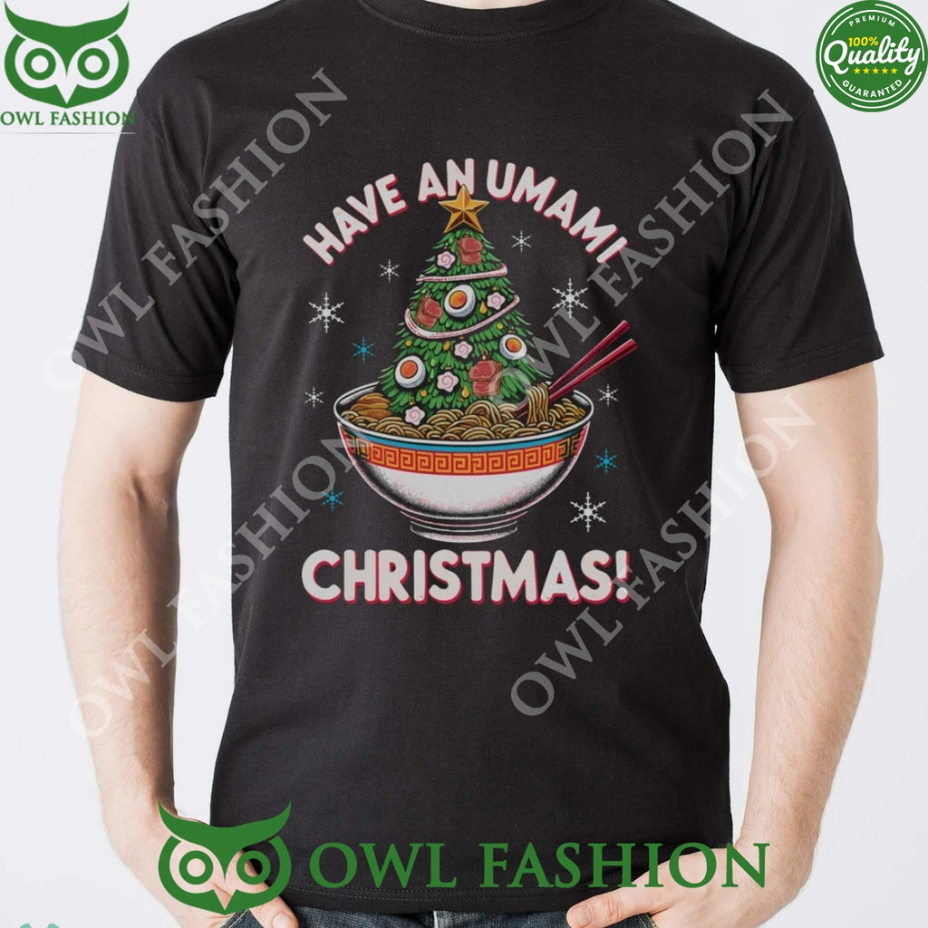 Ramen Have an Umami Christmas Tree Black Ugly Sweater