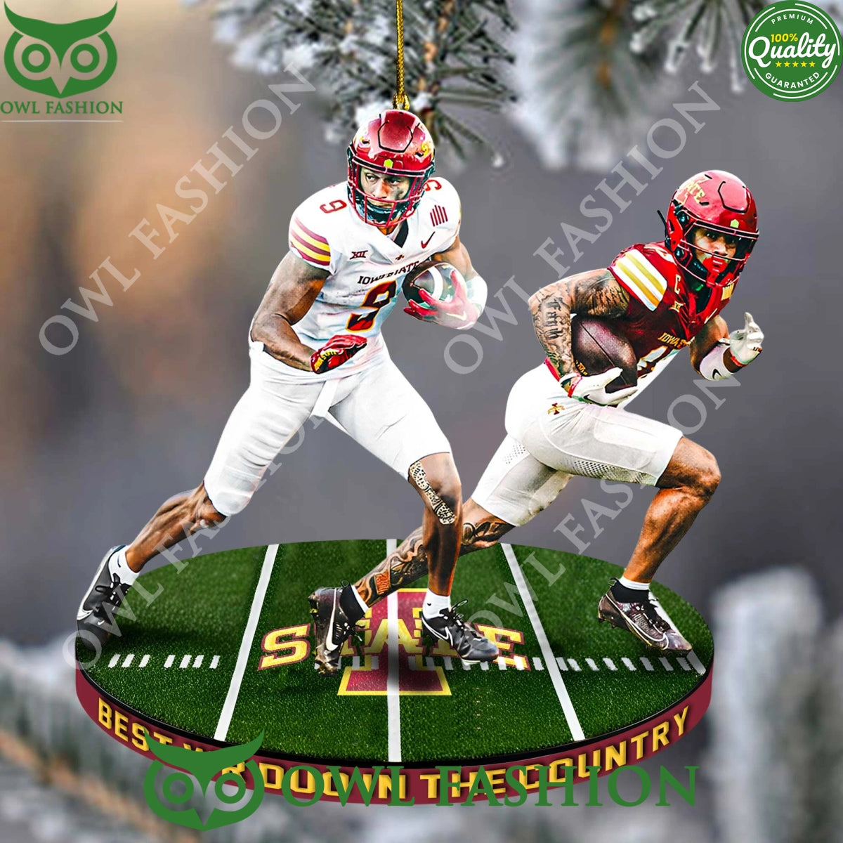 Iowa State Cyclones Best WR Duo in the country football plastic ornament