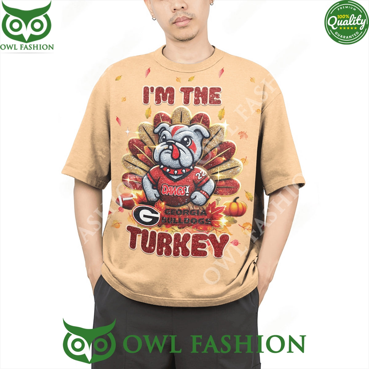 Georgia Bulldogs I’m The Turkey Dawgs Red 2D t Shirt