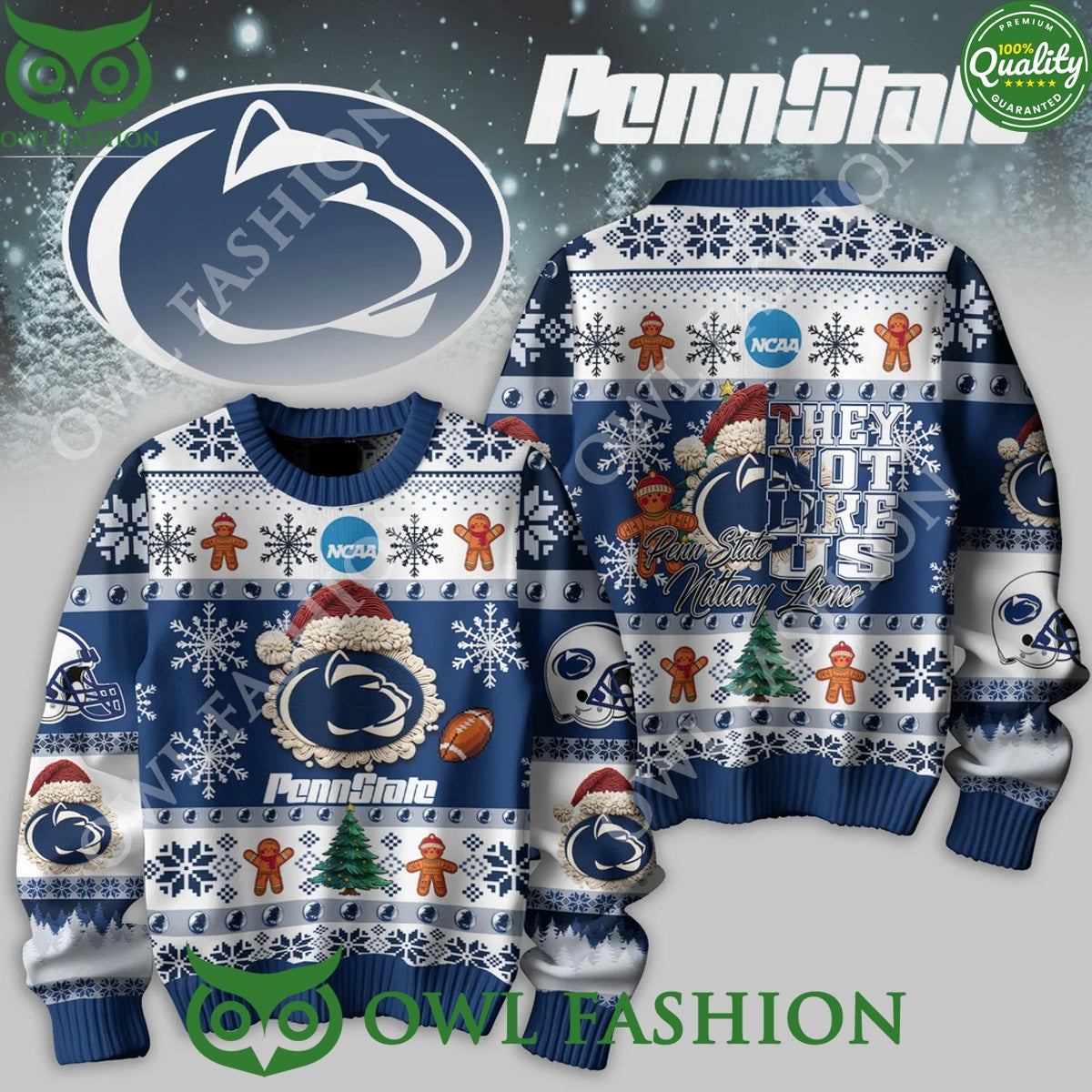NCAA Penn State Nittany Lions Christmas Ugly sweater new design