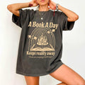 A Book a Day Dragon Bookish Comfort Colors shirt, Book Club tT-shirt, Fantasy Book Merch T-Shirt, Gift for Reader Q1SLB...