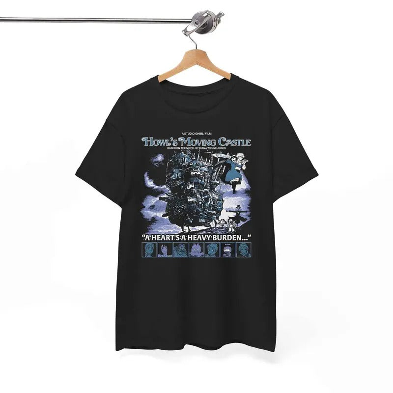 A Heart's A Heavy Burden T-shirt  | Sophie Hatter Quote | Miyazaki Shirt | Anime Shirt | Howls Castle Shirt |...