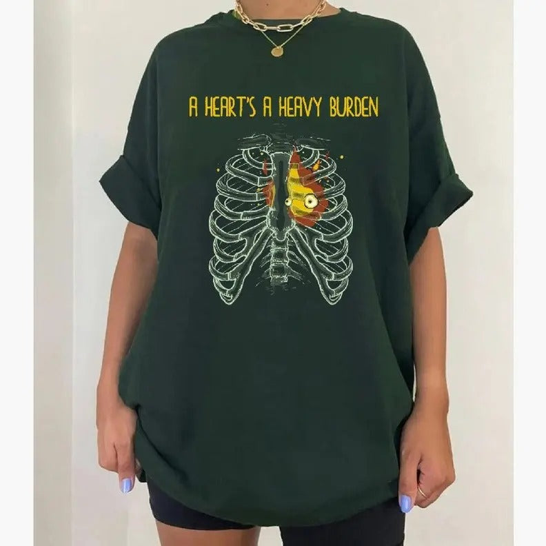A Heart's A Heavy Burden T-shirt  | Sophie Hatter Quote | Miyazaki Shirt | Anime Shirt | Howls Castle Shirt Hoodie,...