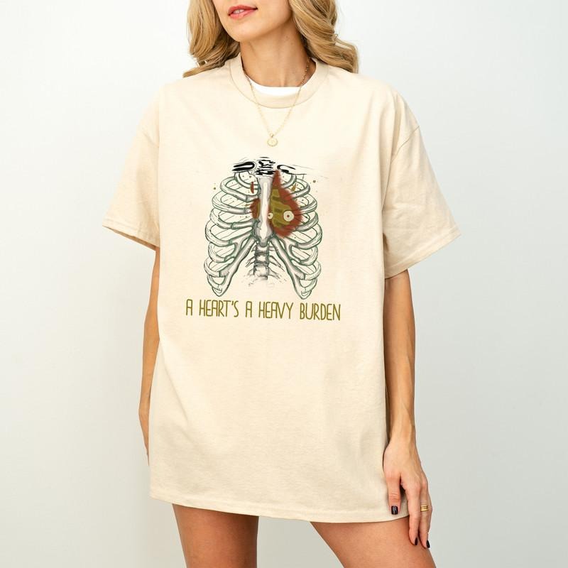 A Heart's A Heavy Burden T-shirt, Sophie Hatter Quote Sweatshirt, Miyazaki Women's Sweatshirt, Anime sweatshirt, Howls...