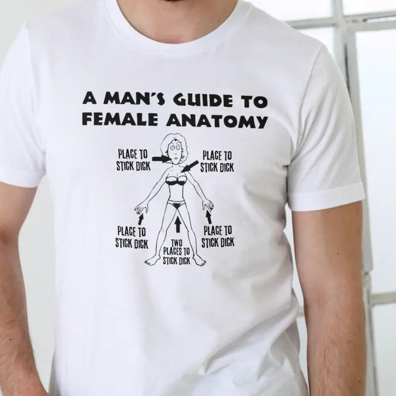 A MANS GUIDE TO FEMALE ANATOMY T Shirt, Unisex Cotton Menswear Stylish Hoodie, Sweatshirt | RetroVerseTees.com