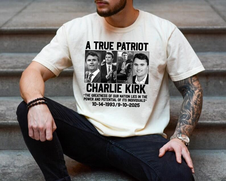A True Patriot Charlie Kirk Shirt, Rest in Peace Charlie, Charlie Kirk Memorial T-Shirt, Republican Shirt, Patriotic...
