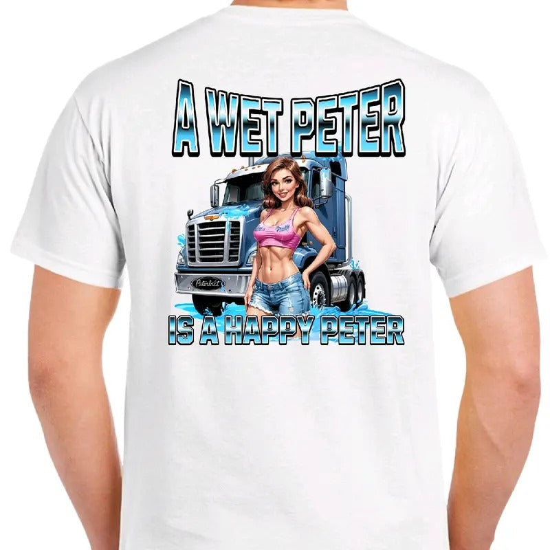 A Wet Peter is a happy Peter Men's funny T-Shirt Cotton Tshirt Top Hoodie, Sweatshirt | RetroVerseTees.com