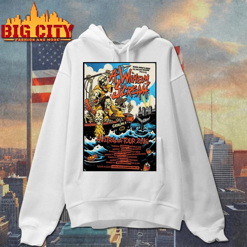 A Wilhelm Scream Australia Tour 2026 Poster shirt