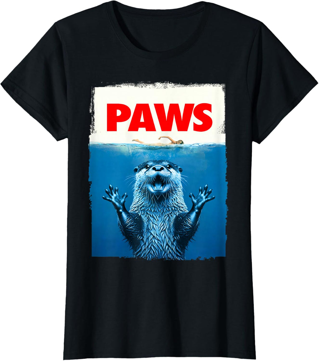 Paws Otter Funny Otter Lover Gifts for Men Women Kid Teen T-Shirt