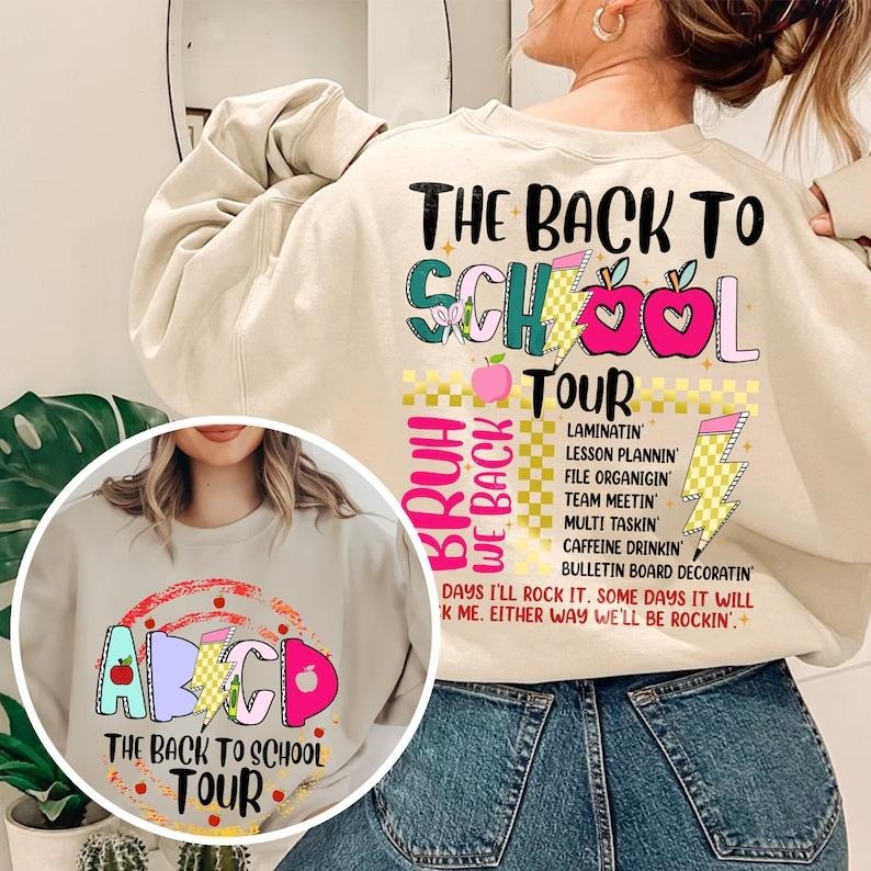 ABCD The Back To School Tour Hoodie Retro The Back To School Tour T-Shirt, Teacher Gift, ABCD Teacher T-shirt,...