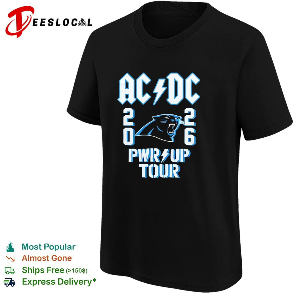 AC DC 2026 Pwr Up Tour Carolina Panthers Logo shirt