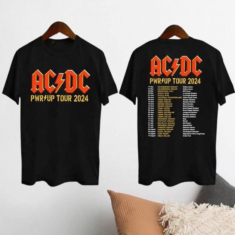 ACDC Pwr Up World Tour 2024 Shirt, Rock Band ACDC Tour 2024 Shirt, ACDC Band Fan Shirt, Acdc Merch Hoodie, Sweatshirt