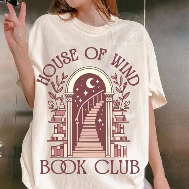 ACOTAR House Of Wind Book Club Shirt | Night Court Velaris House Of Wind Library Sarah J Maas Throne of Glass, Valkyrie...