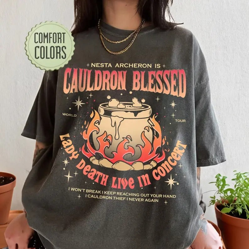 ACOTAR Nesta Archeron CauIdr0n Blessed Lady Death Band Shirt, Rhysand Cassian, Booktok  shirt, SJM Trendy Merch Casual...