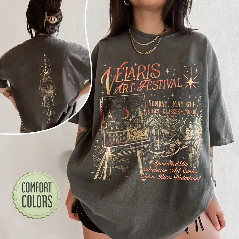 ACOTAR Night Court Fan T-Shirt, Velaris Art Festival Shirts, SJM Merch, To The Stars Who Listen, Gift For Book Lover,...