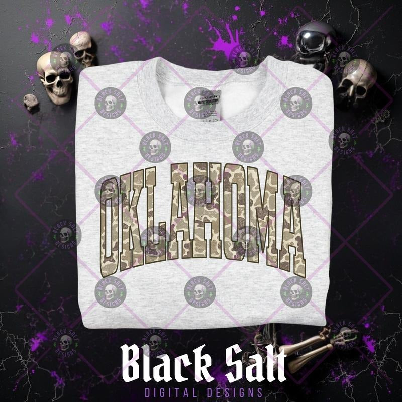 ALL 50 States Camo Casual Skulls Cotton Casual Crewneck Sweatshirt Hoodie Women's Graphic Top Pullover Streetwear Style...