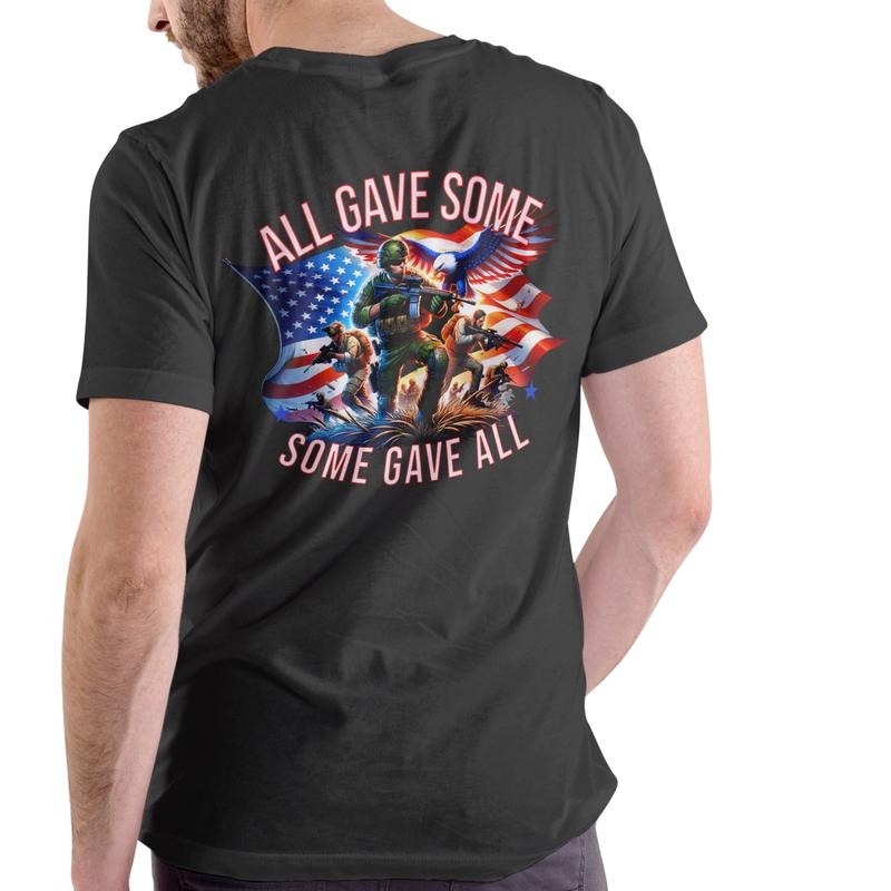 ALL GAVE SOME SOME GAVE ALL, Patriotic T Shirt, Unisex, Cotton Hoodie, Sweatshirt | RetroVerseTees.com
