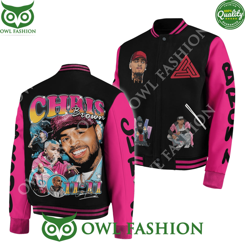 Chris Brown American singer 11 11 Angel Numbers Baseball Jacket