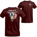 ARIAT Tshirt with Bold Bull Skull Design, Unisex Tshirt, Unisex shirt, Ariat TShirt, Ariat Tshirt Cotton Menswear...