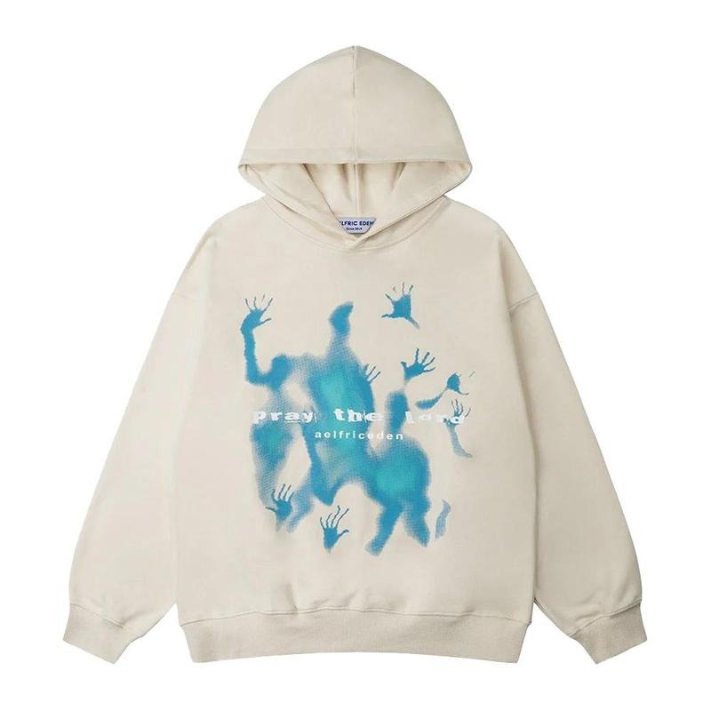 Abstract Shadow Print Unisex Streetwear Casual Cotton Hoodie DRG, Abstract Shadow Hoodie DRG T-Shirts, Sweatshirt