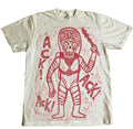 Ack! Ack! Ack!Woodblock Hand-Printed T-Shirt Cotton Menswear Streetwear Graphics Casual Top Stylish Fabric Tropical Shoe...