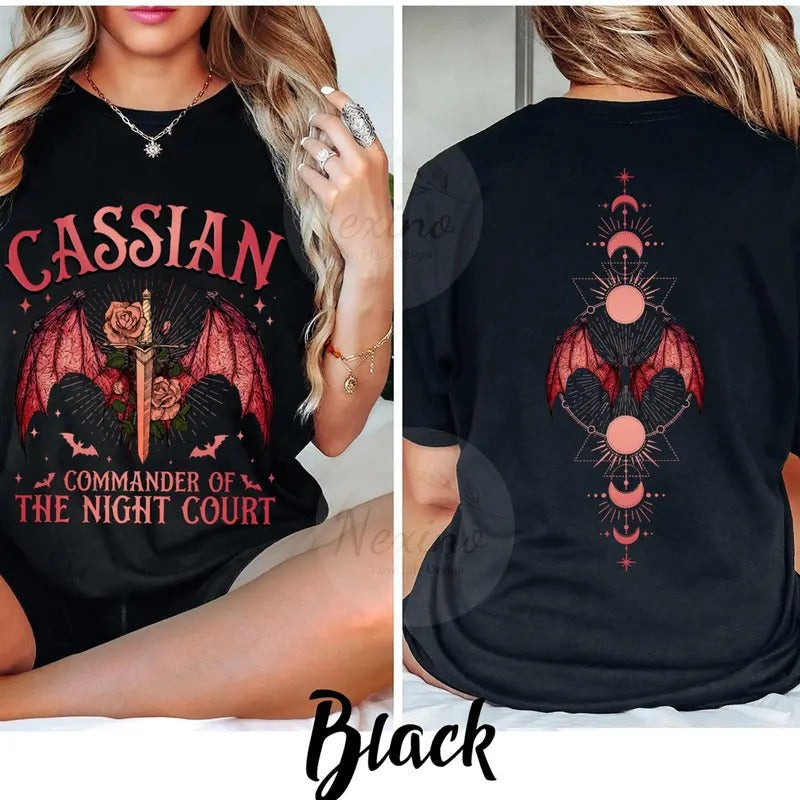 Acotar Shirt Cassian, Velaris City Of Starlight Acotar Two-sided Shirt, The Night Court Shirt, Court Of Dreams, Cassian,...