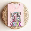 Adorable First Grade Shirt for Girl - Back to School Shirt - Cute 1st Grade Outfit with School Supplies Tee