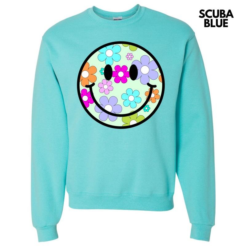 Adorable Floral Happy Face Sweatshirt 'NLB' T-Shirts, Hoodie | RetroVerseTees.com