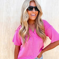 Adored By You Hot Pink Ribbed Top T-Shirts, Hoodie, Sweatshirt | RetroVerseTees.com