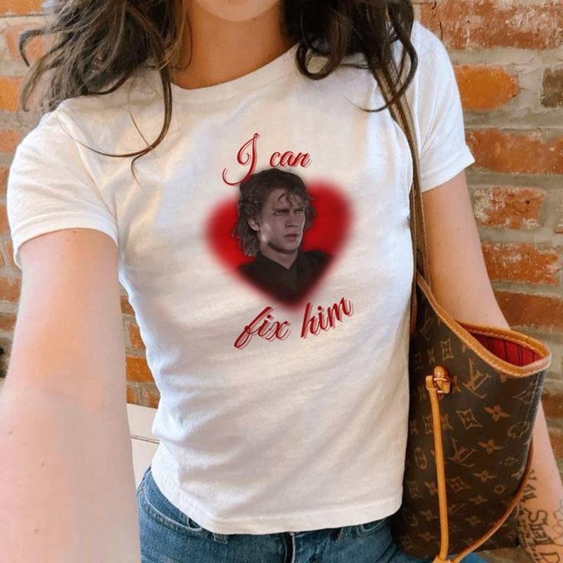 Adult BABY TEE Anaakin Skywalker I can fix him funny quote aesthetic graphic shirt hayden christensen Hoodie, Sweatshirt