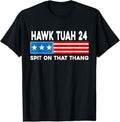 Adult Humor Shirts, Hawk Tuah 24 Spit On That Thang American Flag Adult Humor T-Shirt Top Classic Casual Cotton Hoodie,...