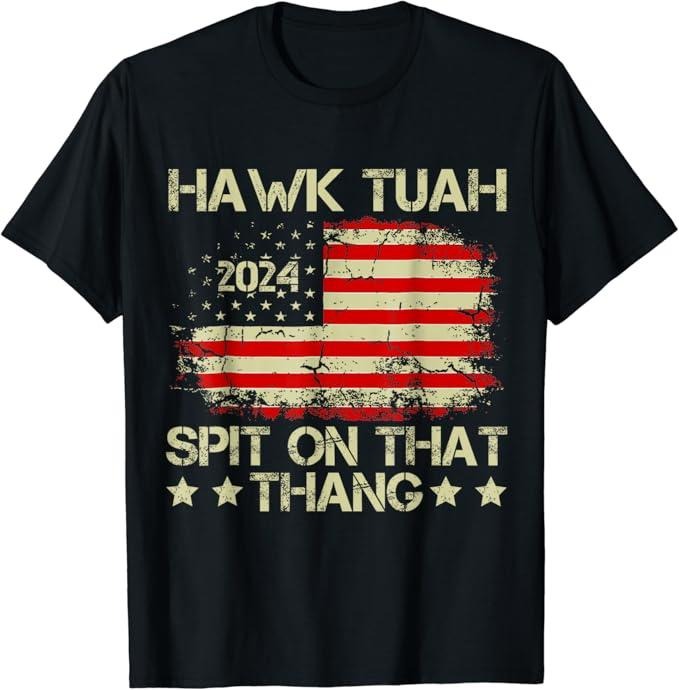 Adult Humor Shirts, Hawk Tuah 24 Spit on that Thang T-Shirt Classic Basic Casual Cotton Hoodie, Sweatshirt
