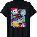 Adventure Time Group Shot Action Comic Panels Vintage Graphic Tees, Crew Neck, Size S- 3XL, Menswear Top, Womenswear Top...