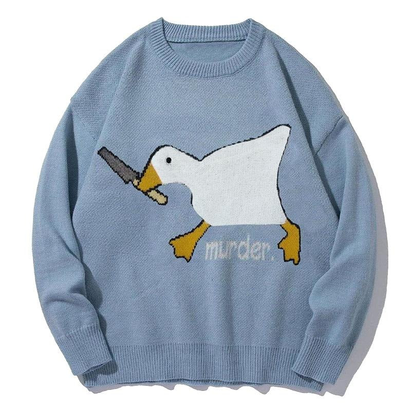 Aelfric Eden Cute Murder Goose Pattern Knit Sweater T-Shirts, Hoodie, Sweatshirt | RetroVerseTees.com