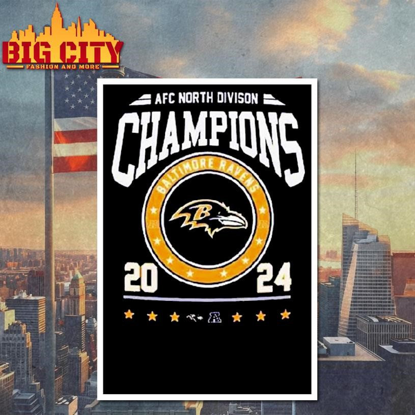Afc North Division Champions 2024 Baltimore Ravens Shirt
