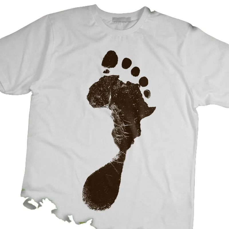 African Footprint in My DNA Unisex Tee, Black History Shirt, BLM Tee Classic Cotton Top Hoodie, Sweatshirt