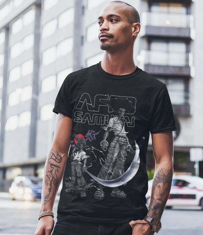 Afro Samurai Unisex T-Shirt S-4XL Afro Samurai Japanese Ninja Anime Manga Tshirt S-4XL Hoodie, Sweatshirt