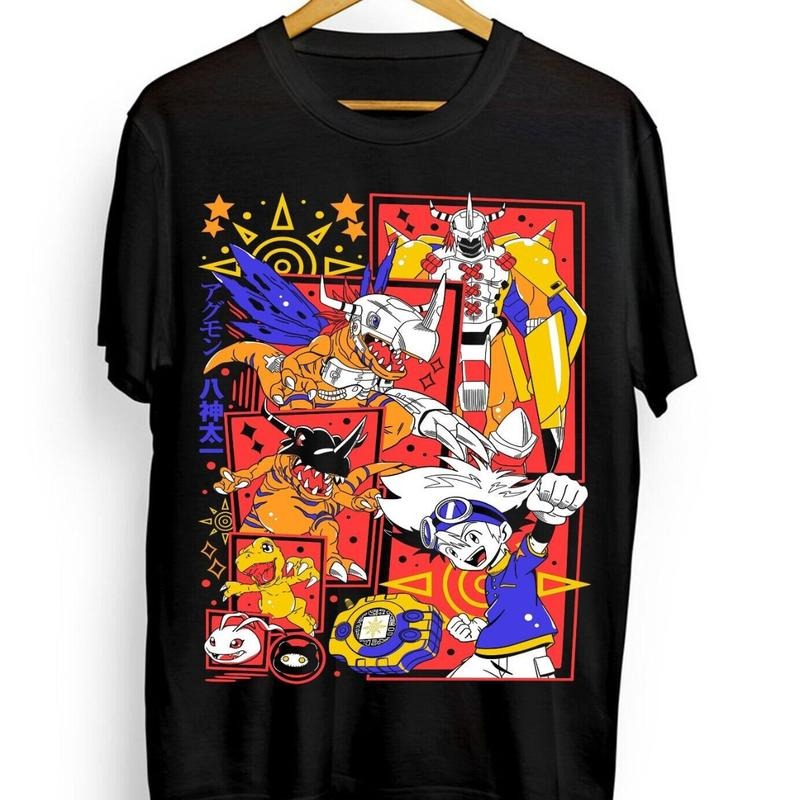 Agumon Adventure T-shirt Veemon Digimon Adventure Omnimon Anime Tee All Size Hoodie, Sweatshirt | RetroVerseTees.com