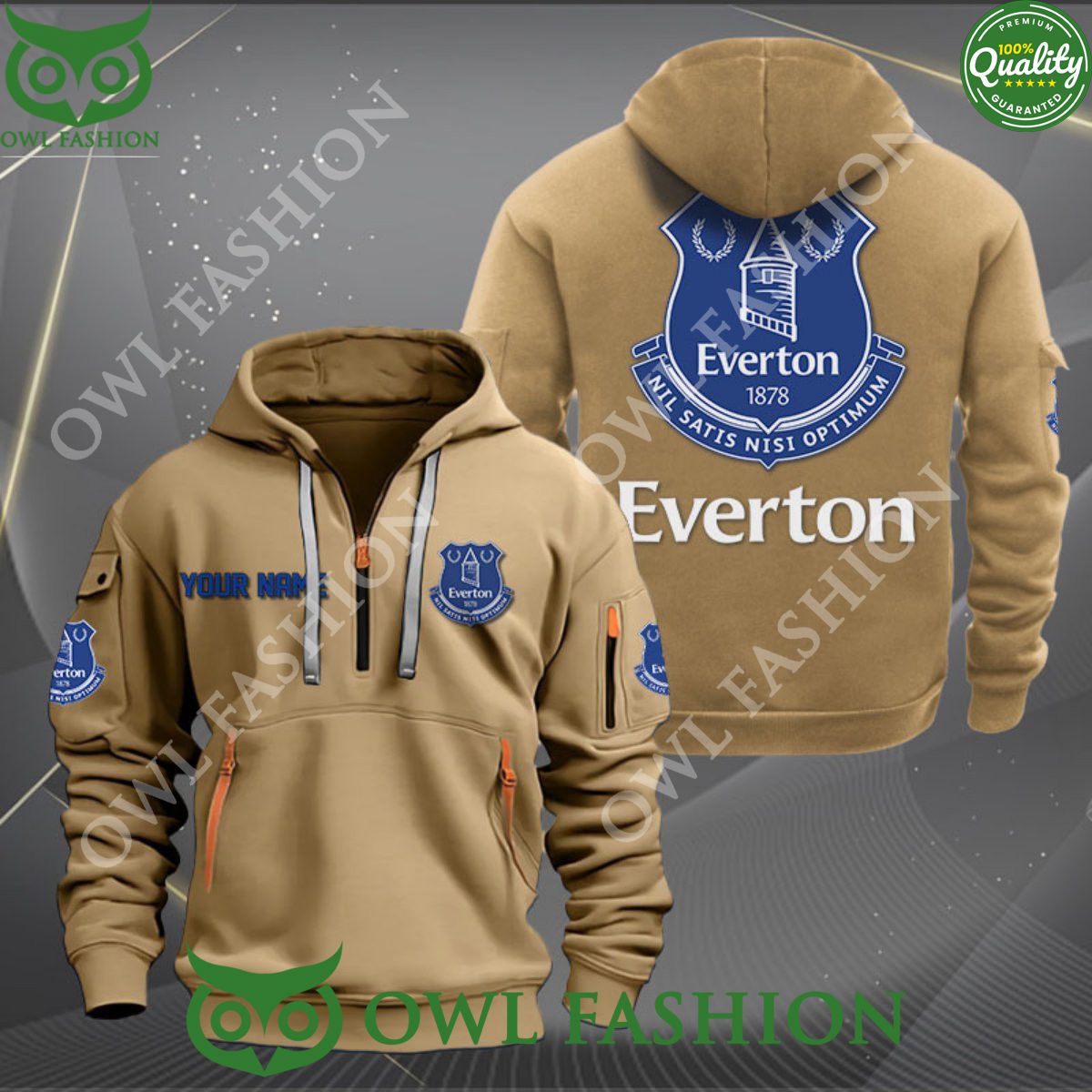Everton Premier League Personalized Limited Zip Hoodie