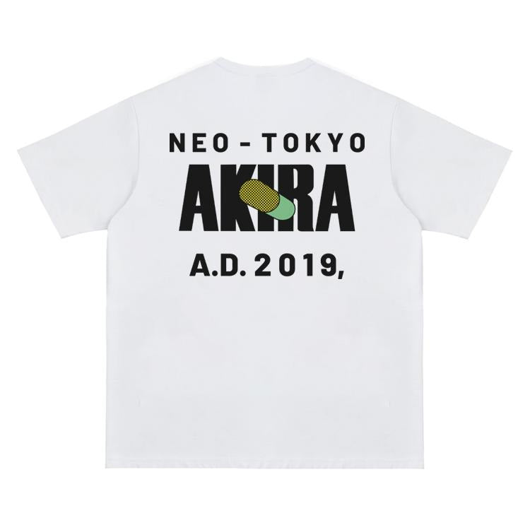 Akira "2019" Vintage Oversized Tee Anime T-shirt 100% Cotton Original Design Men's Top Streetwear Casual Menswear Tshirt...