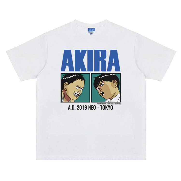 Akira "The Stare Down" Vintage Oversized Tee Anime T-shirt 100% Cotton Original Design Men's Top Streetwear Casual...
