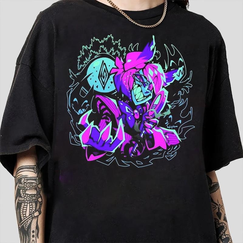 Alastor T-Shirt, Hazbin Hotel Characters, Hazbin Hotel T-Shirt, Hazbin Hotel Cartoon , Birthday Gift for fan, Helluva...