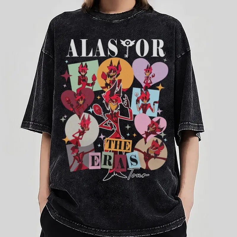 Alastor The Eras Tour Inpired T-Shirt, Alastor Demon T-Shirt, Alastor Hazbin Hotel T-Shirt, Alastor Vivziepop T-Shirt,...