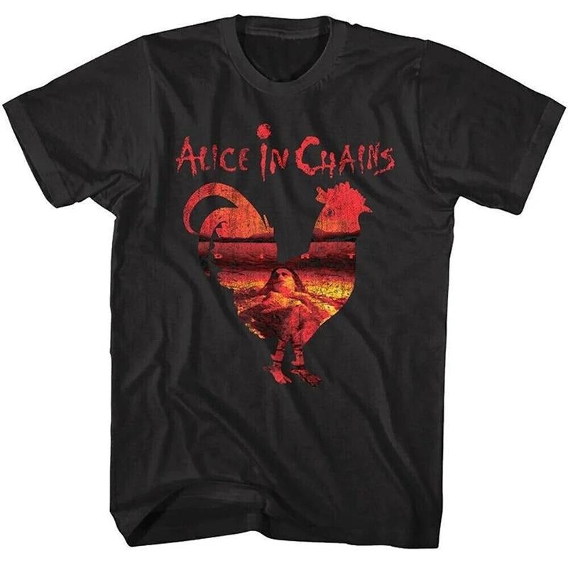 Alice In Chains Rooster Dirt Layne Staley Rock T-shirt, Unisex All Sizes Menswear Top Hoodie, Sweatshirt | RetroVerseTees.com