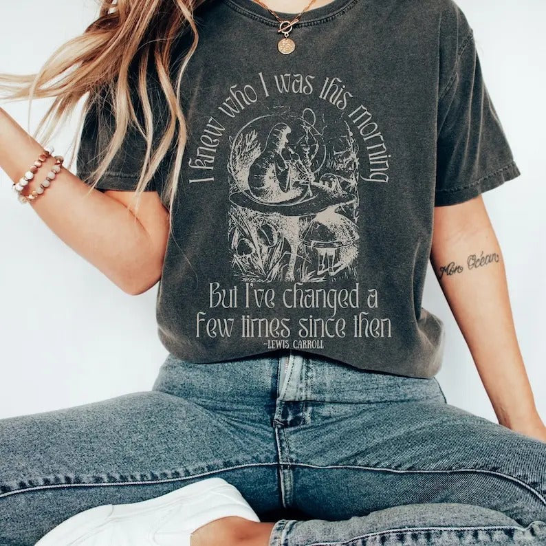 Aljce In W0nderland Mad Hatter Goblincore Shirt Bookish Shirt Literature Shirt Lewis Carroll Dark Academia Mad Hatter...
