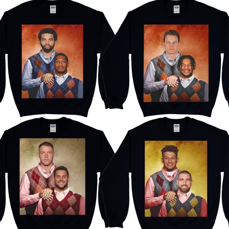 All Football Teams Step Brothers Crewneck Sweatshirt, Sweater for Football Fans T-Shirts, Hoodie | RetroVerseTees.com