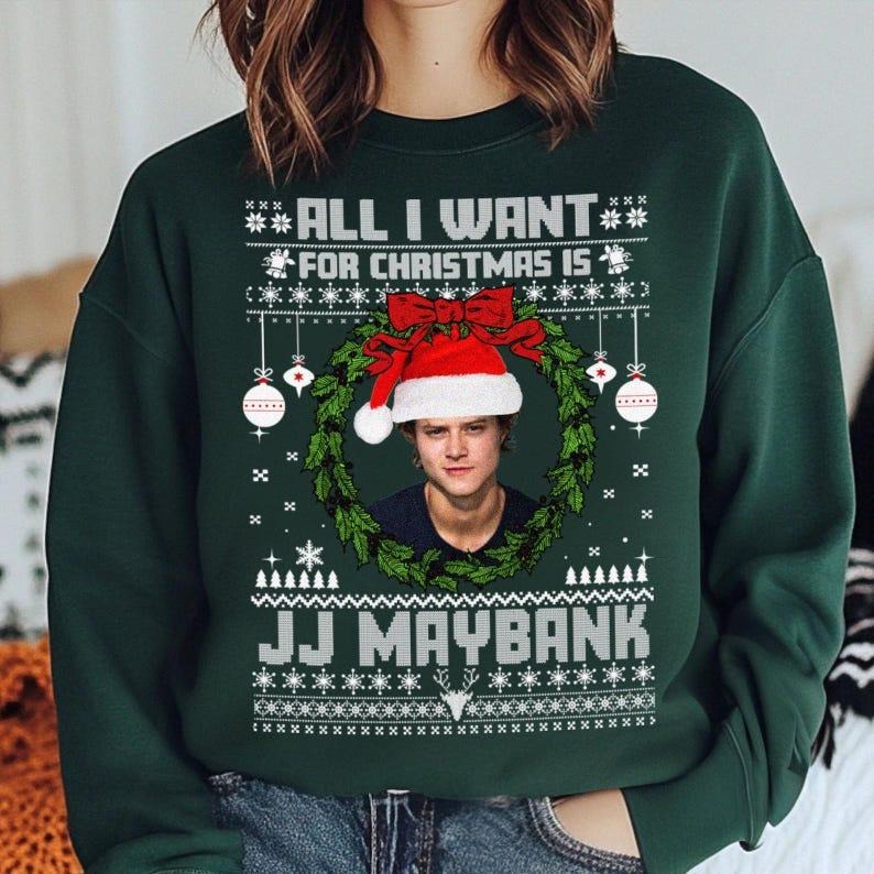 All I Want For Christmas Is JJ Maybank Ugly Sweatshirt Retro JJ Maybank Sweatshirt T-Shirts, Hoodie | RetroVerseTees.com