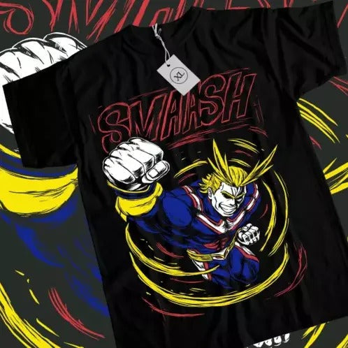 All Might T-shirt Plus Ultra Boku No Hero Academia Anime Black Shirt All Shirt Hoodie, Sweatshirt | RetroVerseTees.com