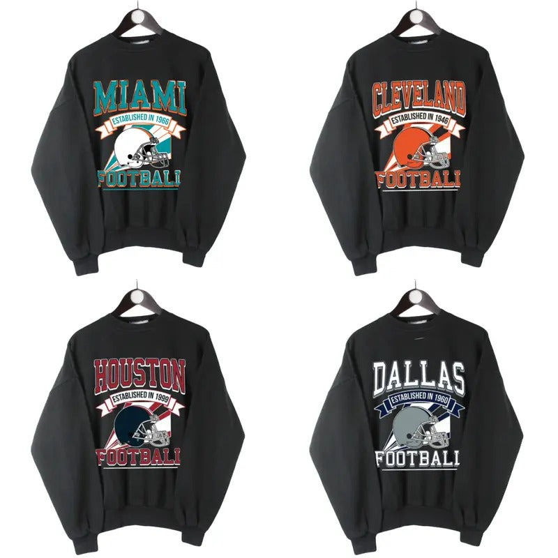 All Team Collection - Football Sweatshirts Vintage For Every Fan T-Shirts, Hoodie | RetroVerseTees.com