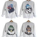 All-Team Mascot Football Ash Grey Crewneck Sweatshirt, Vintage 90s Graphic Style All Teams Football Sweatshirt team...